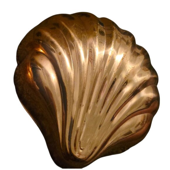 Two Benjamin & Medwin Vintage Molds Copper Tin Clam Shell Wall Hanging 6" - Picture 6 of 10